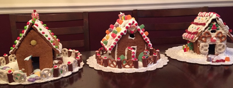 decorated gingerbread house candy house