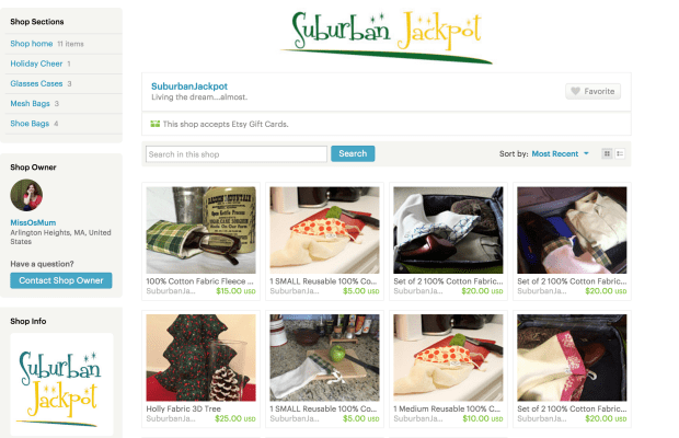 Etsy Shop Screen Shot