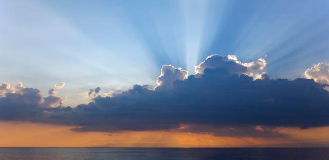Sunbeam from clouds