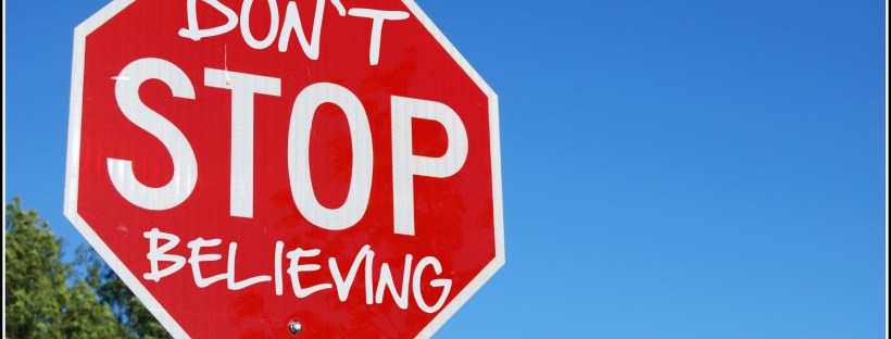 don't stop believing stop sign