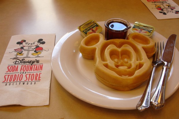 Mickey Mouse Waffle Disney Dining breakfast