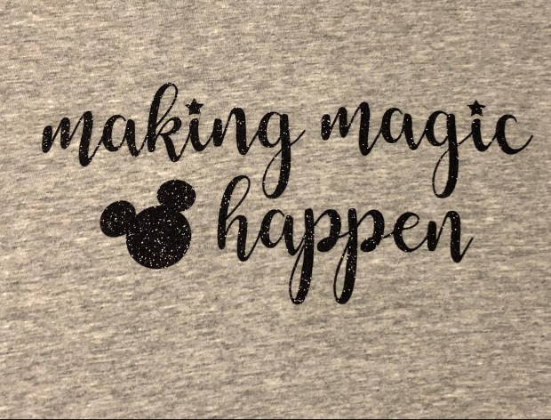 Disney Shirt making magic happen mickey ears cricut maker
