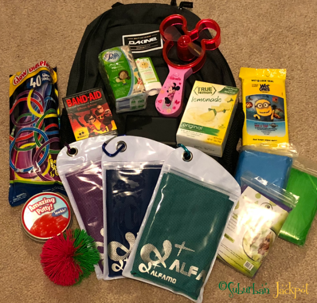 Park Bag Contents Disney Theme Park Backpack