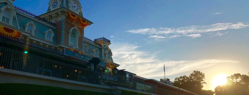 Sunrise Walt Disney World Magic Kingdom Railroad Main Gate
