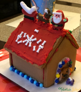 Gingerbread dog house candy Christmas Holiday food cookies