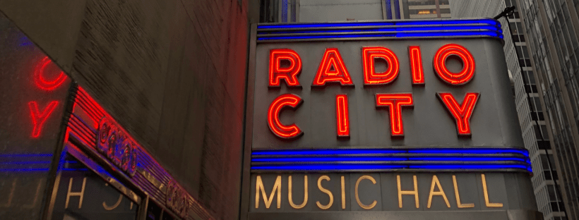 Radio City Music Hall Sign New York City NYC