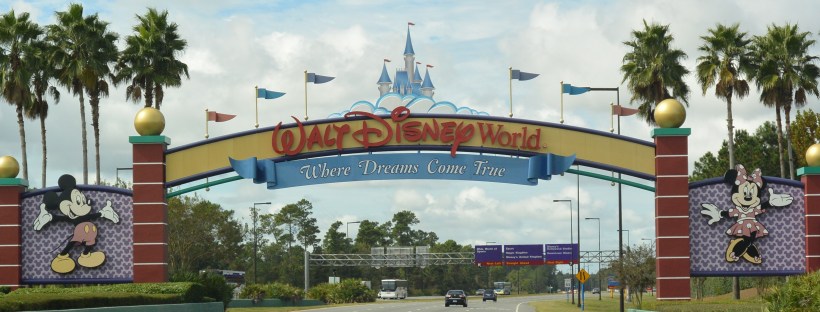 Disney World Entrance main road highway welcome home