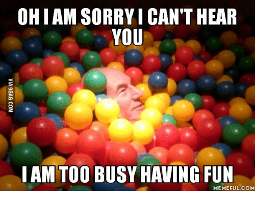 Patrick Stewart Picard having fun ball pit meme